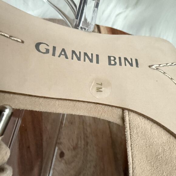 Gianni Bini Shoes Womens Size 7M D'Orsay Ankle‎ Tie Block Heel Pumps Pointed Toe - Picture 11 of 13